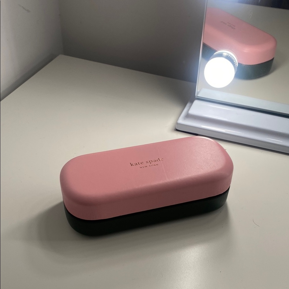 Kate spade pink/green glasses case